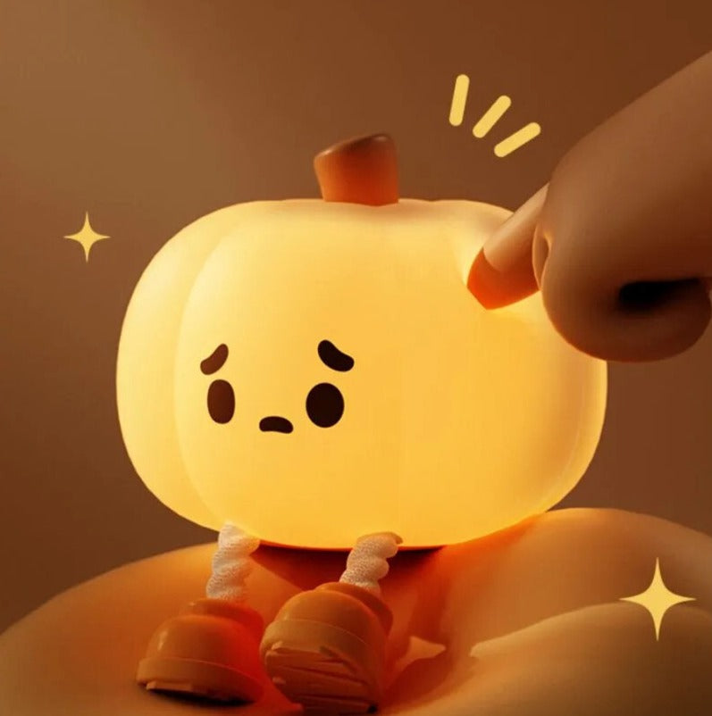 Just touch your pumpkin night lamp and enjoy three levels of brightness
