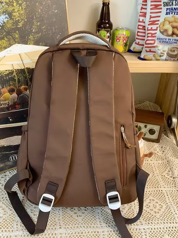 Kawaii Girls Backpack With Pendant | Cute Rabbit Pin Multi-Pocket School Bag | 5 Colors | Campus & Daily Carry for Teens & Students