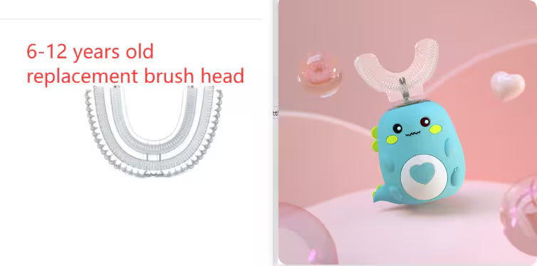 Kids Electric Toothbrush | U-Shaped | 360° Automatic Sonic Cleaning | Food-Grade Silicone | 3 Modes | 60-Second Timer