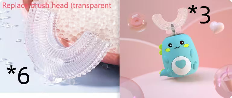 Kids Electric Toothbrush | U-Shaped | 360° Automatic Sonic Cleaning | Food-Grade Silicone | 3 Modes | 60-Second Timer