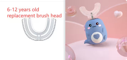 Kids Electric Toothbrush | U-Shaped | 360° Automatic Sonic Cleaning | Food-Grade Silicone | 3 Modes | 60-Second Timer
