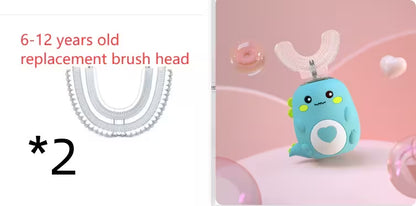 Kids Electric Toothbrush | U-Shaped | 360° Automatic Sonic Cleaning | Food-Grade Silicone | 3 Modes | 60-Second Timer