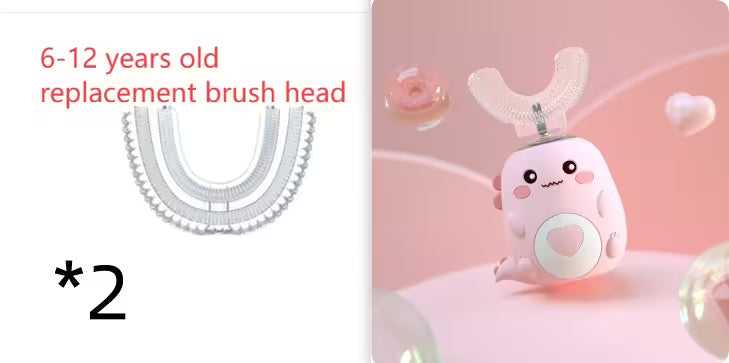 Kids Electric Toothbrush | U-Shaped | 360° Automatic Sonic Cleaning | Food-Grade Silicone | 3 Modes | 60-Second Timer