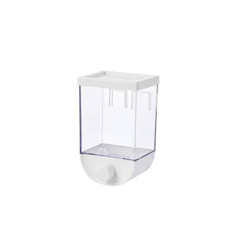 White and clear plastic container on a white background