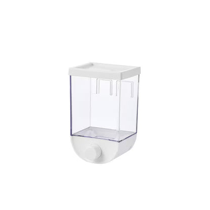 White and clear plastic container on a white background