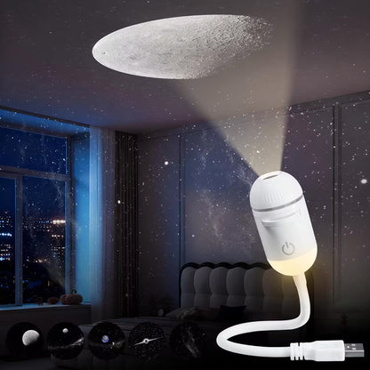 LED Galaxy Projector Night Light | 360° HD Star Projector for Kids Bedroom | Swappable Galaxy Film Discs | Ceiling & Wall Space Projector