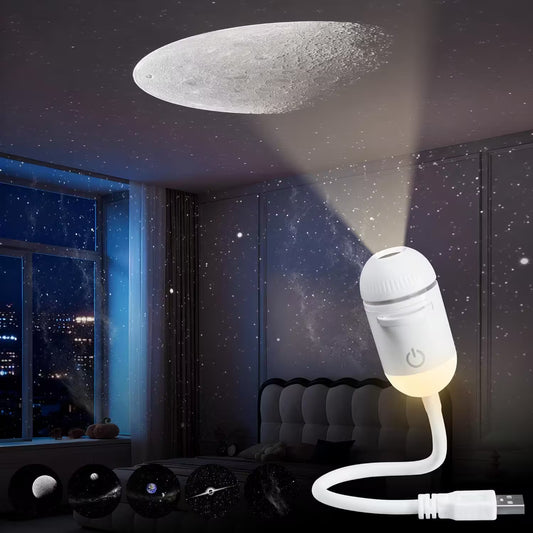 LED Galaxy Projector Night Light | 360° HD Star Projector for Kids Bedroom | Swappable Galaxy Film Discs | Ceiling & Wall Space Projector