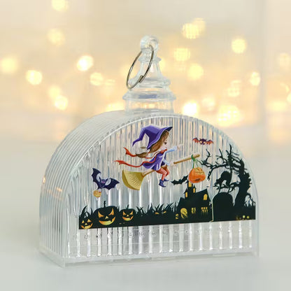LED Halloween Lantern | Pumpkin, Scarecrow, Skull & Witch Designs | Decorative Spooky Light for Room & Party Table Styling