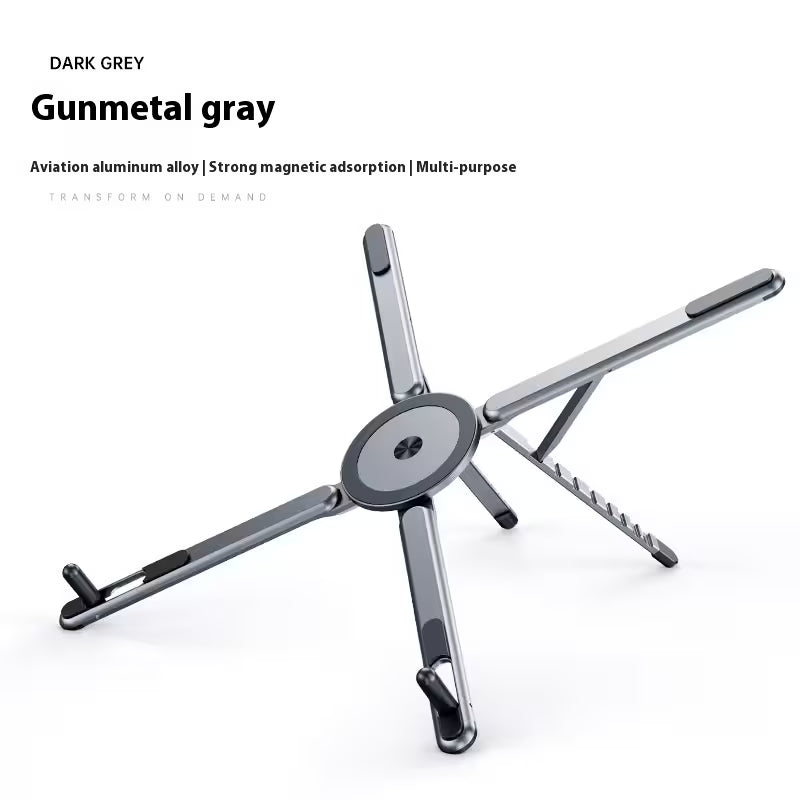Laptop Foldable Stand with Magnetic Phone Holder