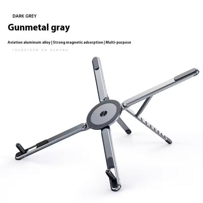 Laptop Foldable Stand with Magnetic Phone Holder