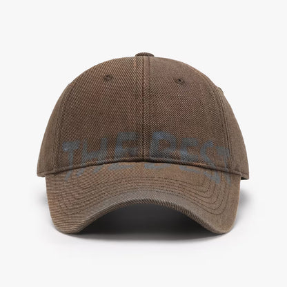 Brown baseball cap on a white background