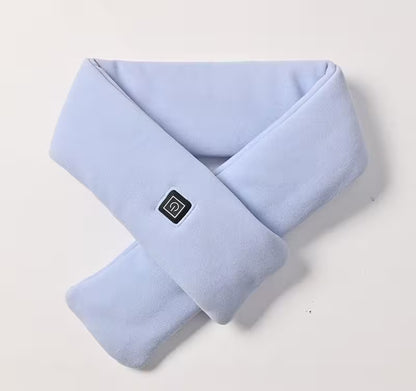 Light blue heating pad on a white background