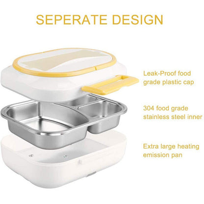 Embrace Healthy Eating Habits with the Versatile Three Grid Electric Heating Lunch Box