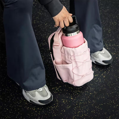 Magnetic Gym Bag Water Bottle Holder | Crossbody Bottle Carrier with 4 Magnets For Gym, Hiking & Sports