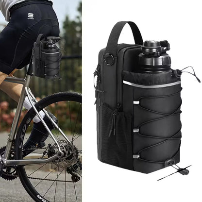 Magnetic Gym Bag Water Bottle Holder | Crossbody Bottle Carrier with 4 Magnets For Gym, Hiking & Sports