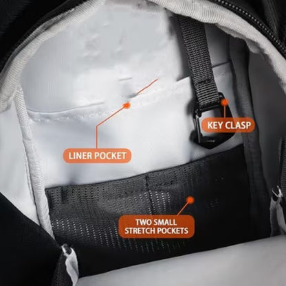 Magnetic Gym Bag Water Bottle Holder | Crossbody Bottle Carrier with 4 Magnets For Gym, Hiking & Sports