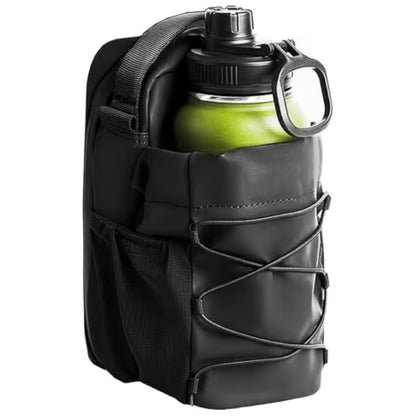 Magnetic Gym Bag Water Bottle Holder | Crossbody Bottle Carrier with 4 Magnets For Gym, Hiking & Sports