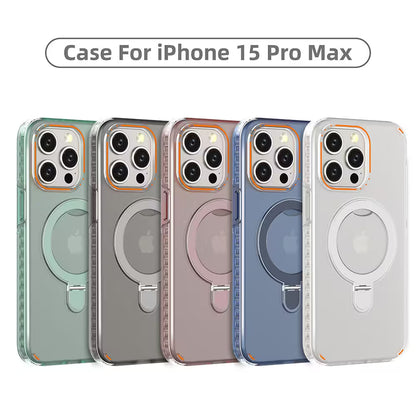 Five different cases for iPhone 15 Pro Max on a white background