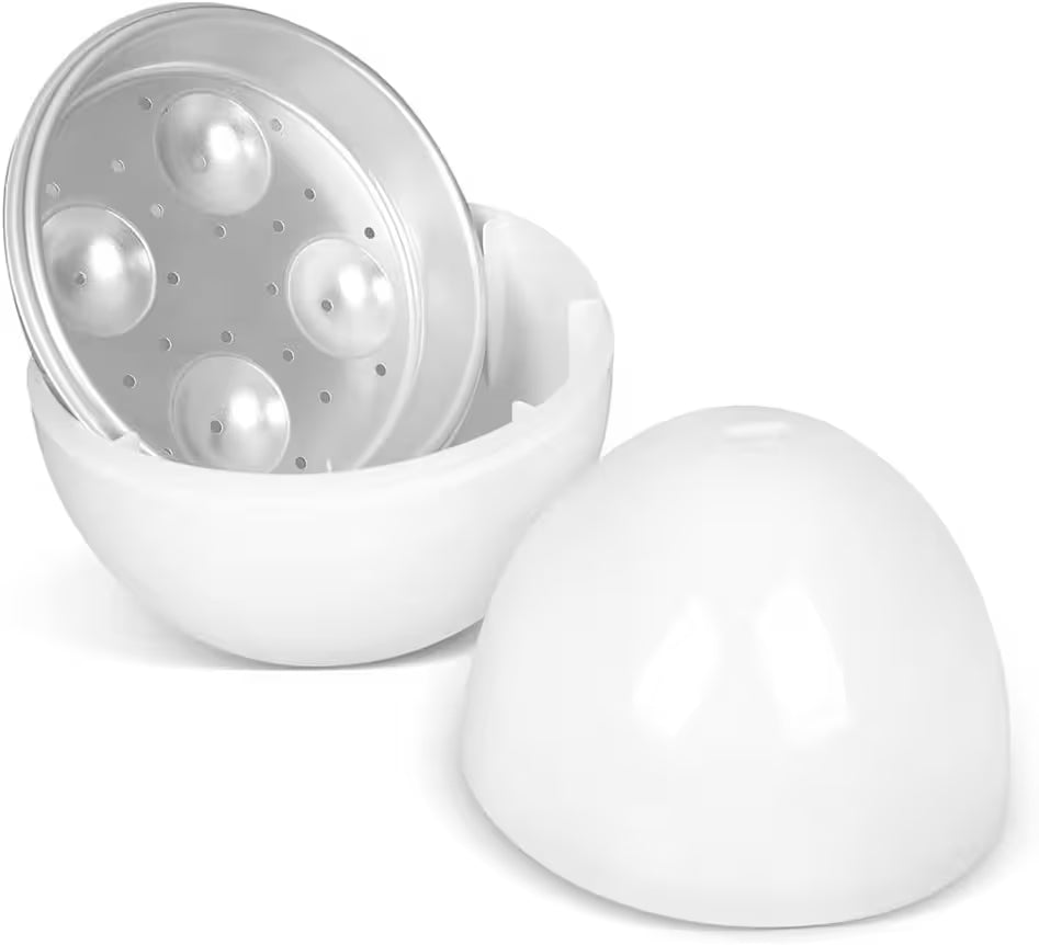 Microwave Egg Boiler – Fast 4-Egg Cooker for Busy Parents (No Stove Needed!)