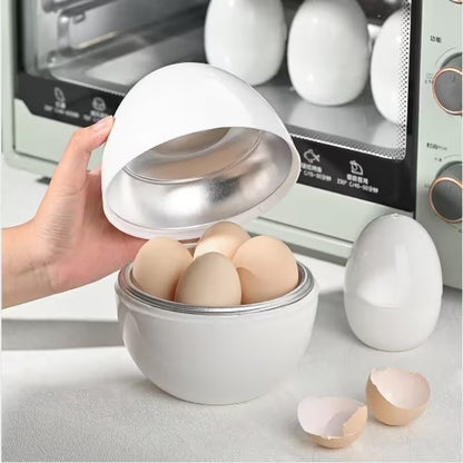 Microwave Egg Boiler – Fast 4-Egg Cooker for Busy Parents (No Stove Needed!)