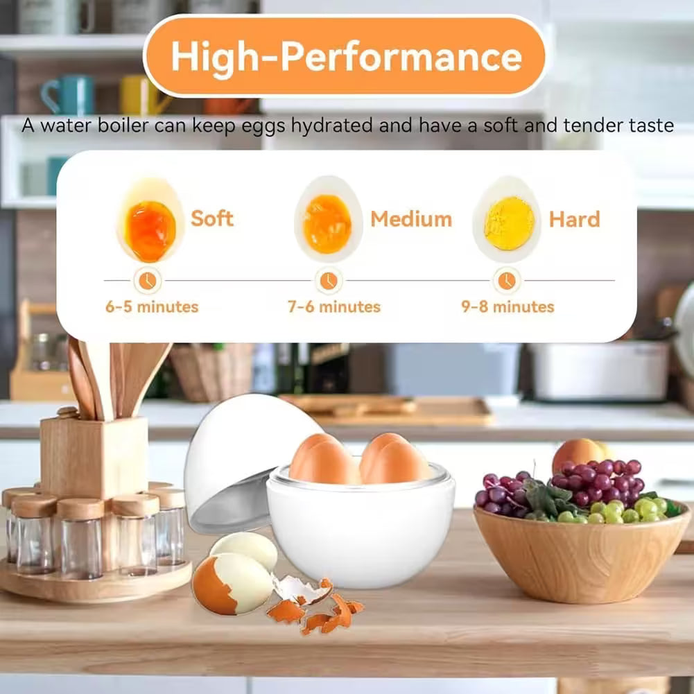 Microwave Egg Boiler – Fast 4-Egg Cooker for Busy Parents (No Stove Needed!)
