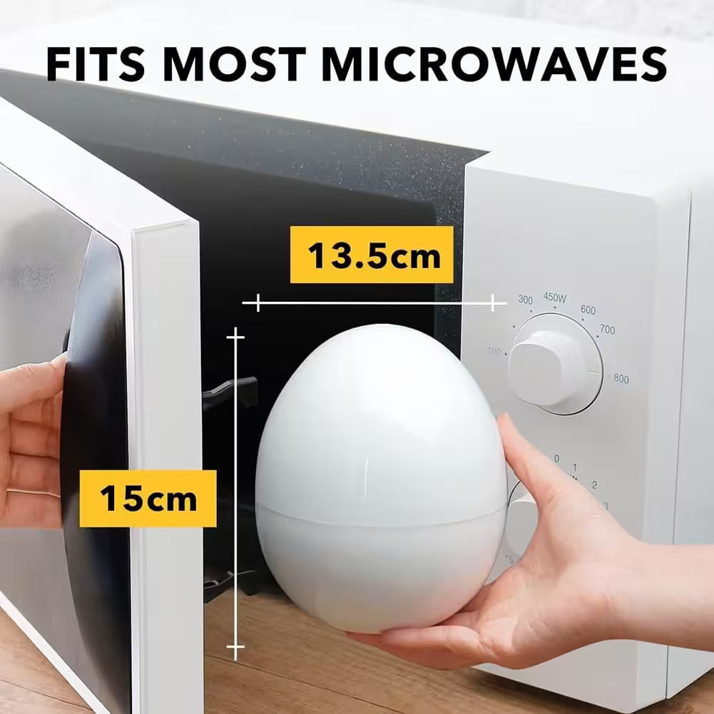 Microwave Egg Boiler – Fast 4-Egg Cooker for Busy Parents (No Stove Needed!)