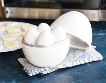 Microwave Egg Boiler – Fast 4-Egg Cooker for Busy Parents (No Stove Needed!)