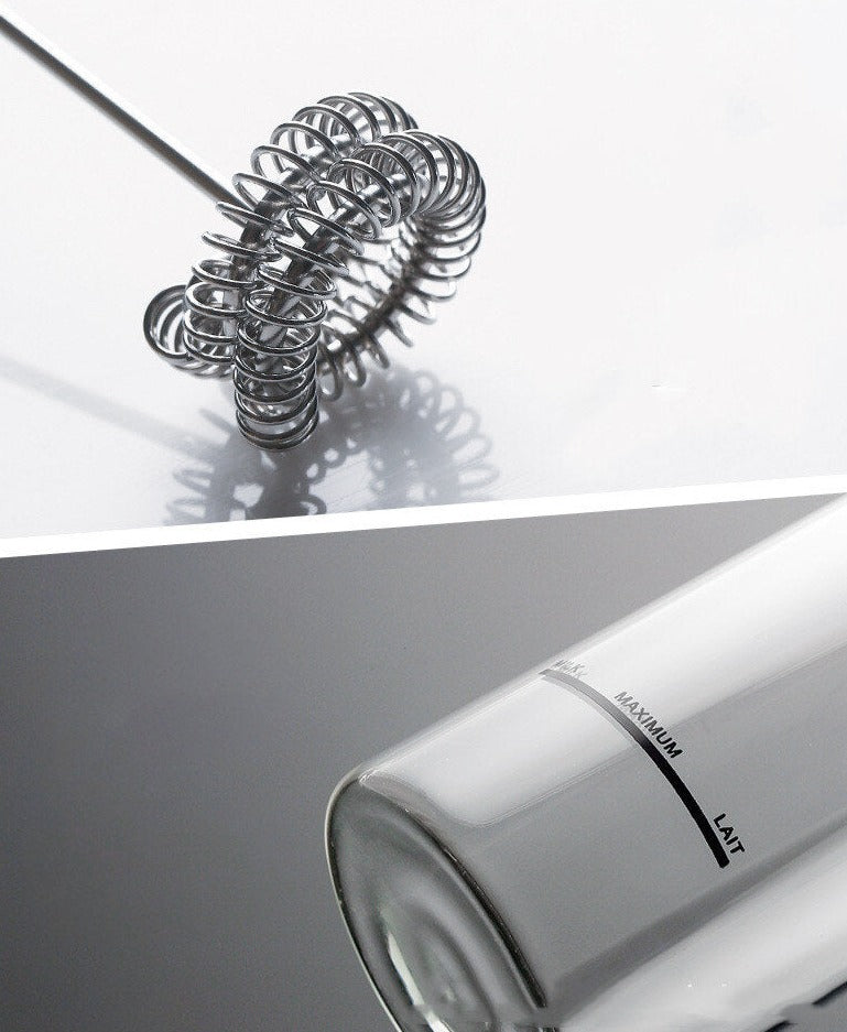 Milk Frother material: lead-free glass, 304 stainless steel, ABS