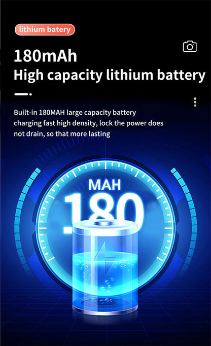 180mAh built in lithium battery