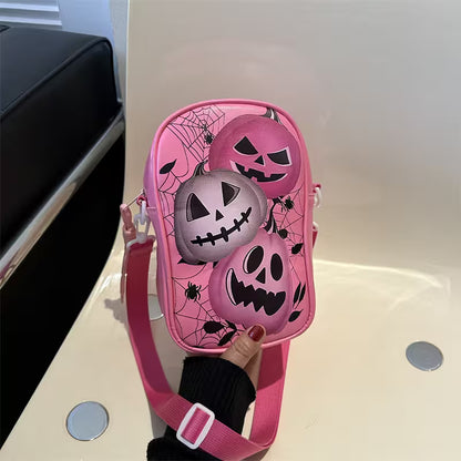 Mini Crossbody Bag For Phone – Women’s Halloween & Gothic Print Small Shoulder Purse with Adjustable Strap and Zip Closure