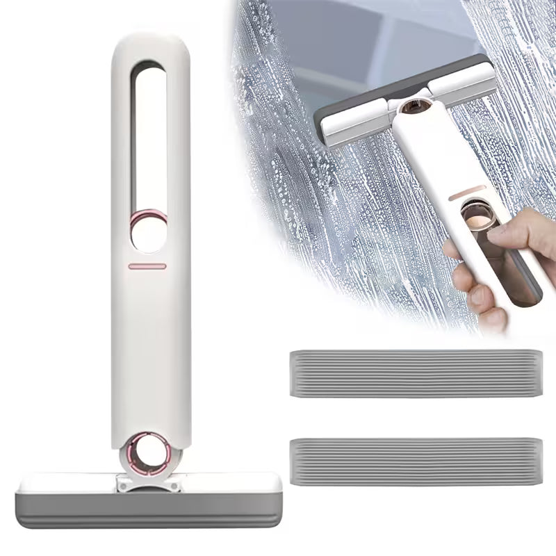 Mini Mops House Cleaning with Super Absorbent Sponge | One-Press Wring | Hands-Free Cleaning | Bathroom, Kitchen, Car & Floor