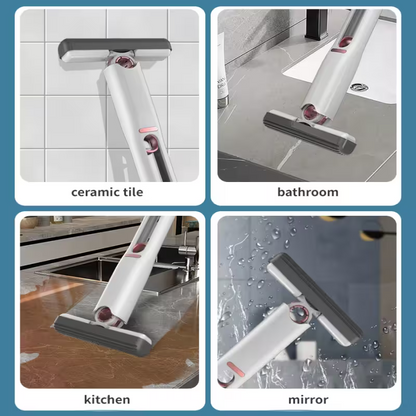 Mini Mops House Cleaning with Super Absorbent Sponge | One-Press Wring | Hands-Free Cleaning | Bathroom, Kitchen, Car & Floor