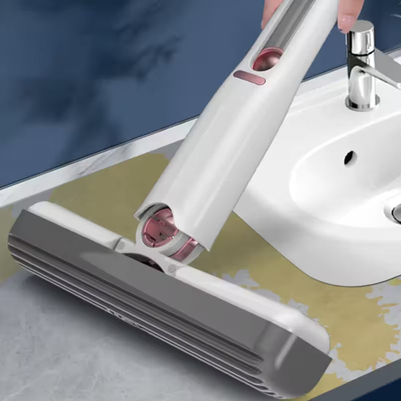 Mini Mops House Cleaning with Super Absorbent Sponge | One-Press Wring | Hands-Free Cleaning | Bathroom, Kitchen, Car & Floor