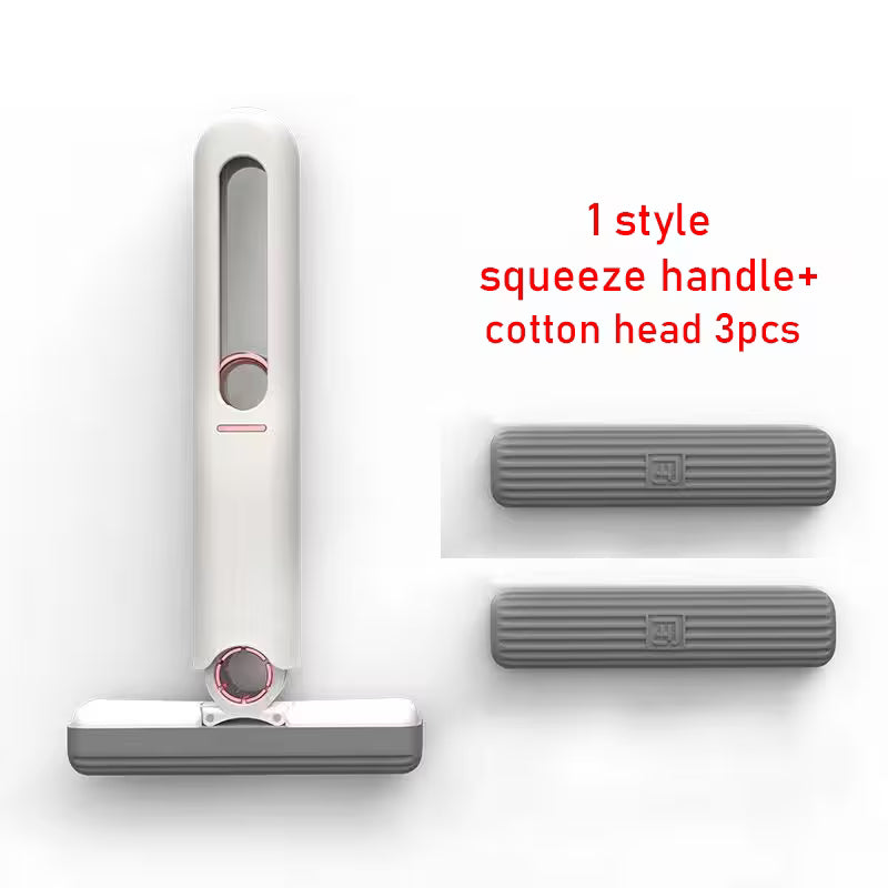 Mini Mops House Cleaning with Super Absorbent Sponge | One-Press Wring | Hands-Free Cleaning | Bathroom, Kitchen, Car & Floor