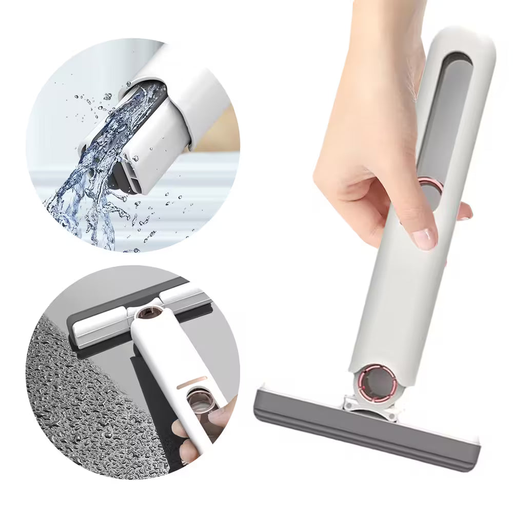 Mini Mops House Cleaning with Super Absorbent Sponge | One-Press Wring | Hands-Free Cleaning | Bathroom, Kitchen, Car & Floor