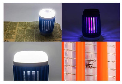 3 In 1 Design And Multi-Function: Our bug zapper outdoor has 3 different modes: Low / high /strobe modes flashlight & lantern and purple light modes. Designed for indoor and outdoor use, the bug bulb zapper uses 360nm-400nm ultraviolet light to attract and zap mosquitoes and other insects instantly.