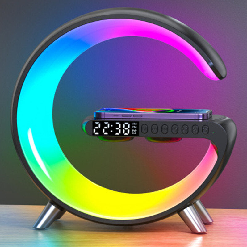 Multifunctional Wireless Charging Atmosphere Light - Black Color 