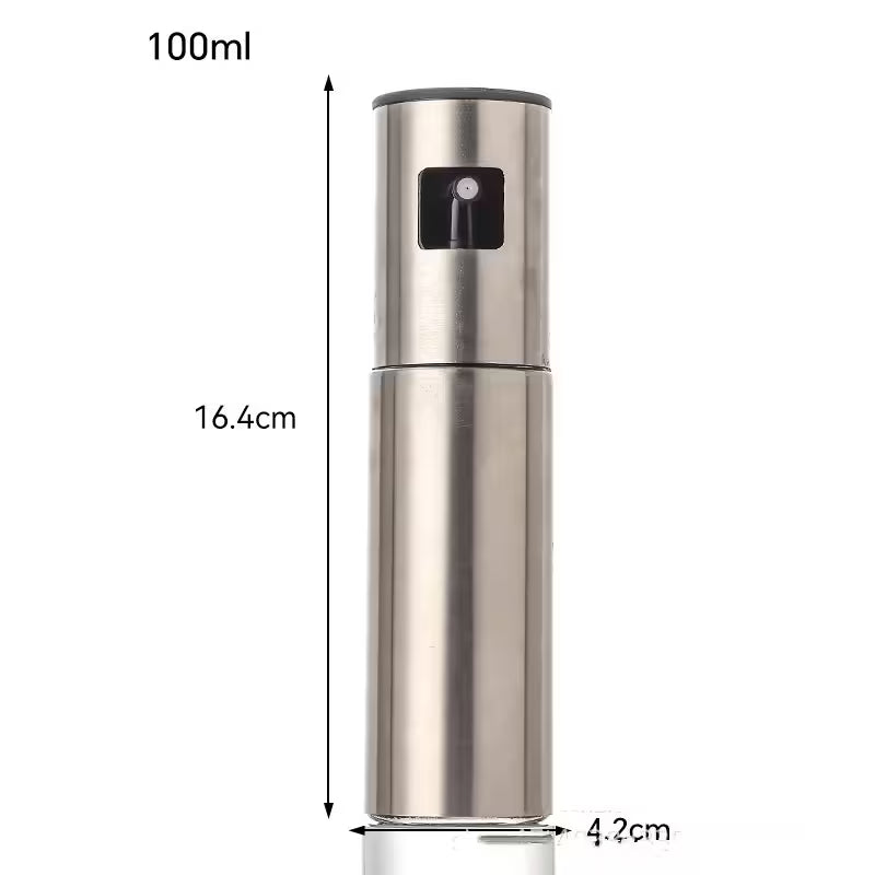 Olive Oil Sprayer for Cooking – Fine Mist Pump Bottle with Measurement Scale, 100ml, for Air Fryer, Salad & Grilling