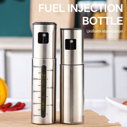 Olive Oil Sprayer for Cooking – Fine Mist Pump Bottle with Measurement Scale, 100ml, for Air Fryer, Salad & Grilling