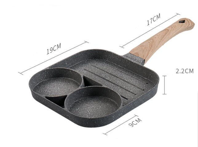 Non-stick two-hole omelet pan
