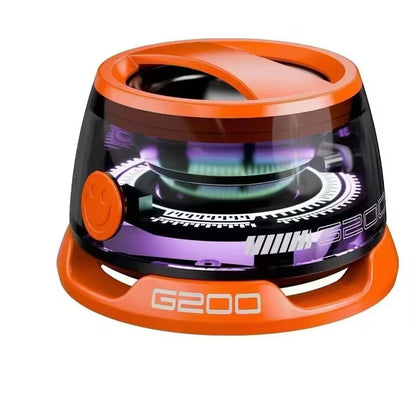 Orange and black device with 'G200' branding on a white background
