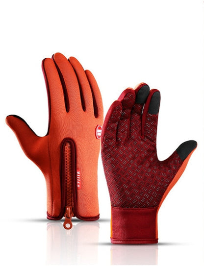 Orange Winter Gloves