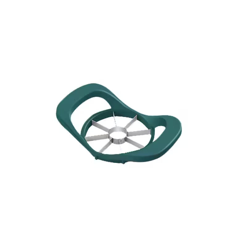 Green apple peeler on a white background