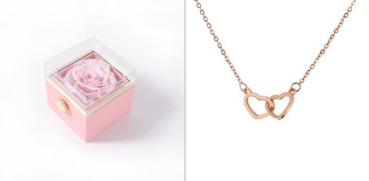 Pink Box + Rose Gold Necklace