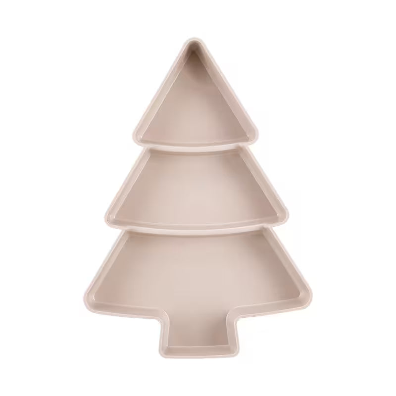 Triangular layered cake pan on a white background