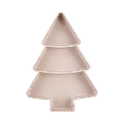 Triangular layered cake pan on a white background