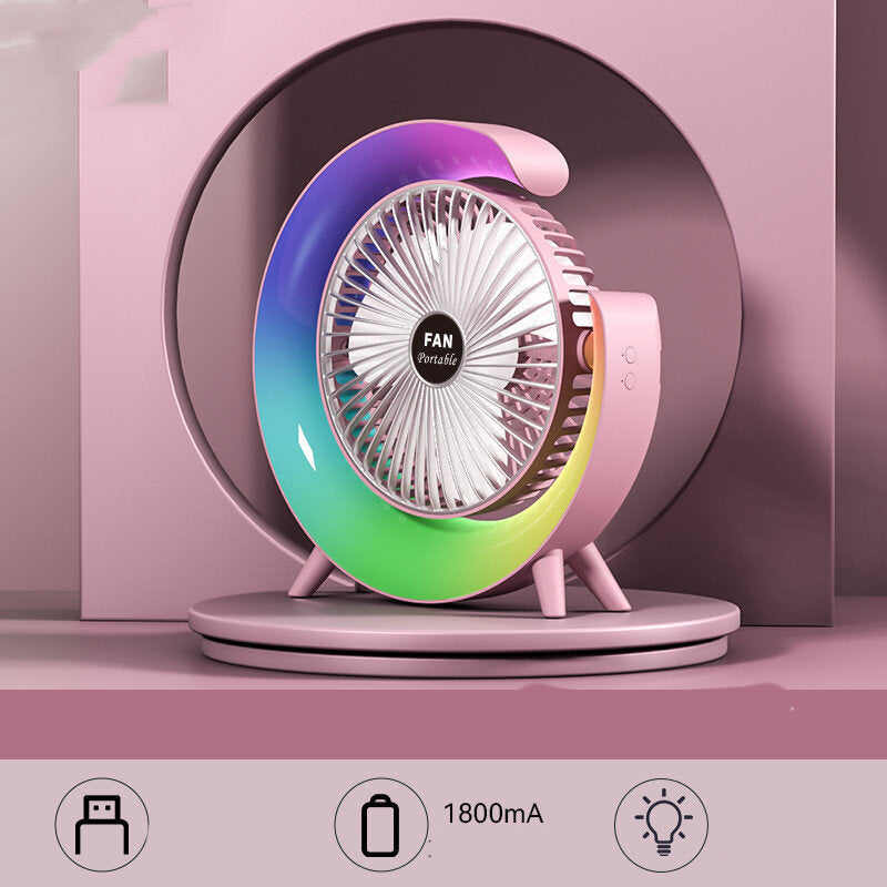 Pink desk fan