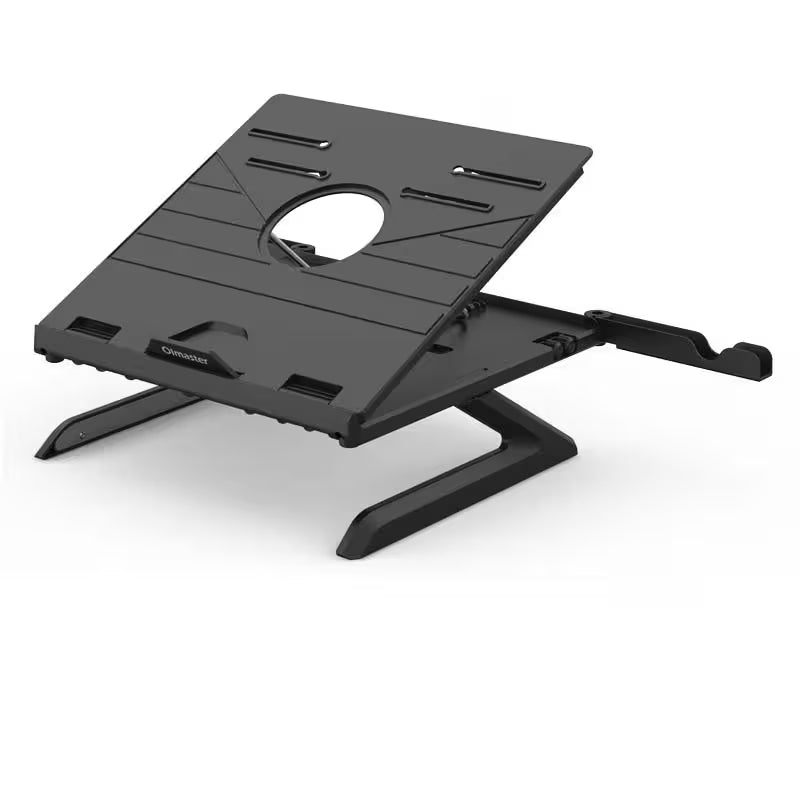 Portable Laptop Stand Adjustable Height | 9 Levels Multi-Angle Riser with Dual Phone Holders | Fits 10"–17" Laptops