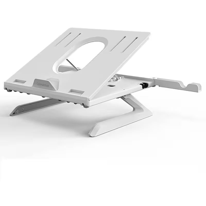Portable Laptop Stand Adjustable Height | 9 Levels Multi-Angle Riser with Dual Phone Holders | Fits 10"–17" Laptops