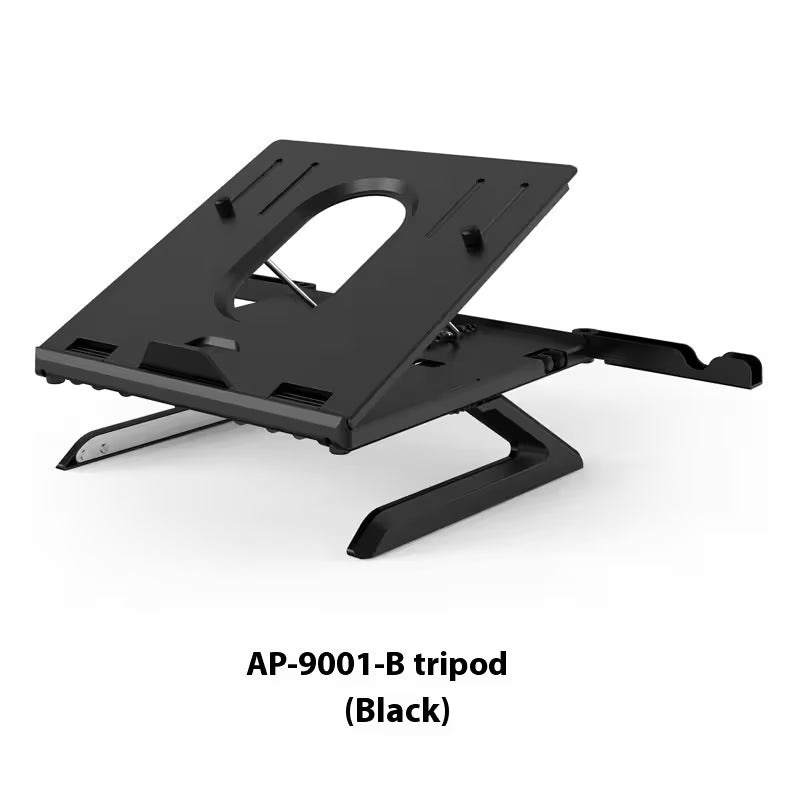 Portable Laptop Stand Adjustable Height | 9 Levels Multi-Angle Riser with Dual Phone Holders | Fits 10"–17" Laptops